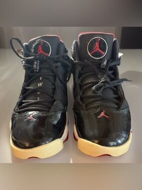 Nike Air Jordan 6 Rings Bred Black Red White Men's Size 8.5 Sneaker 322992-062